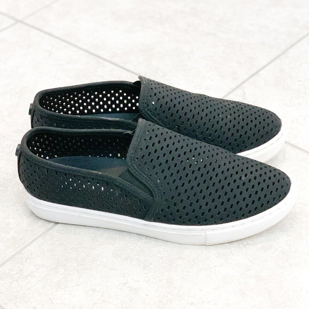Steve Madden Black Perforated Loafers